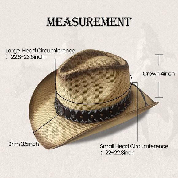 8727 Cowboy Hat,cowgirl Hat,cowboy Hats For Women/mens/straw Wide main image 6